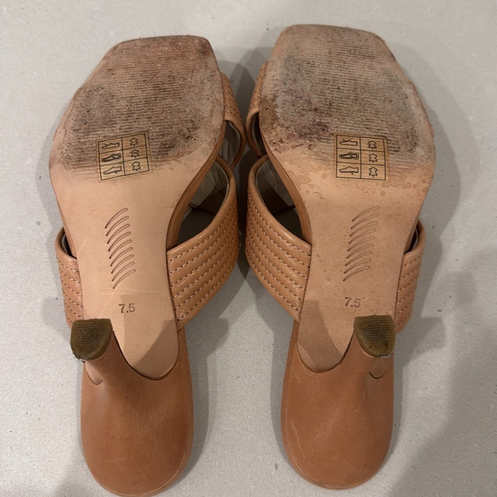 PAIGE Leigh open toe sandals in blush leather - Picture 11 of 13